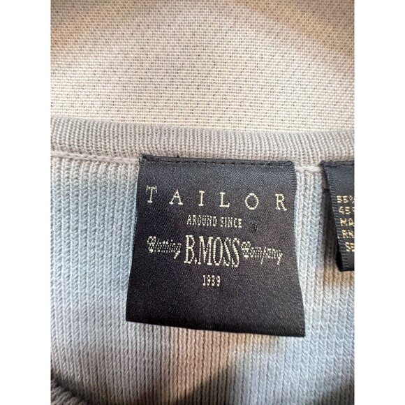 Vintage Tailor B. Moss Womens Knit Short Sleeve T-Shirt Sze L Gray Casual Summer - Picture 2 of 10